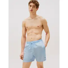 TOMMY HILFIGER - Traje De Baño Essential De Medio Largo Celeste