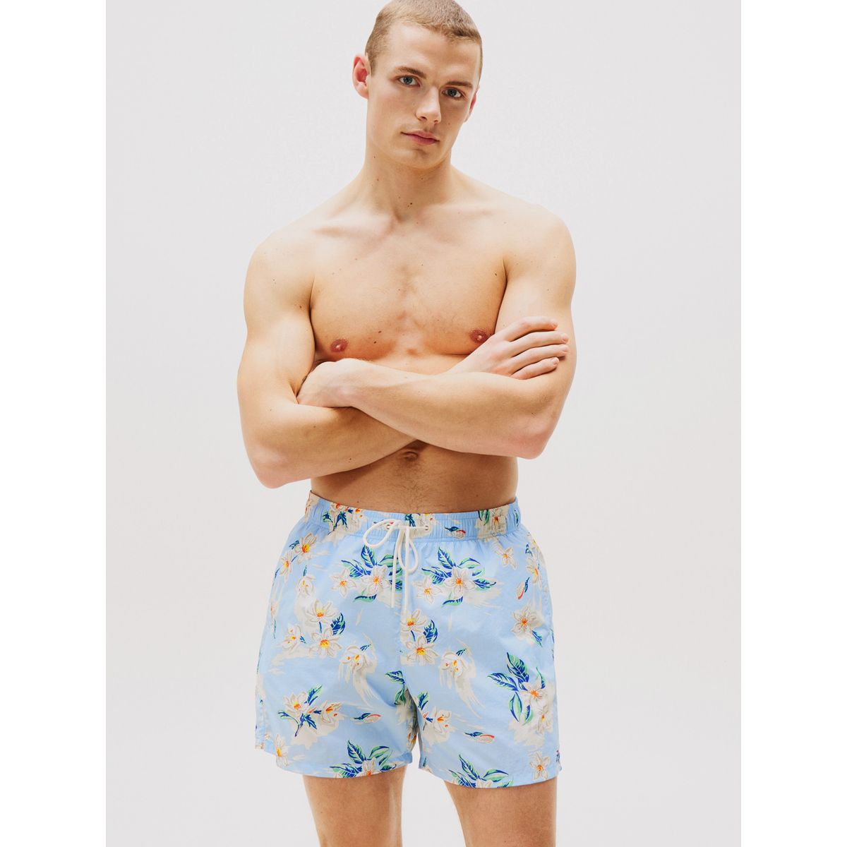 TOMMY HILFIGER - Traje De Baño Con Estampado Celeste Tommy Hilfiger