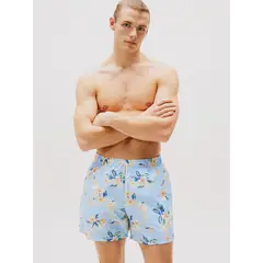 TOMMY HILFIGER - Traje De Baño Con Estampado Celeste