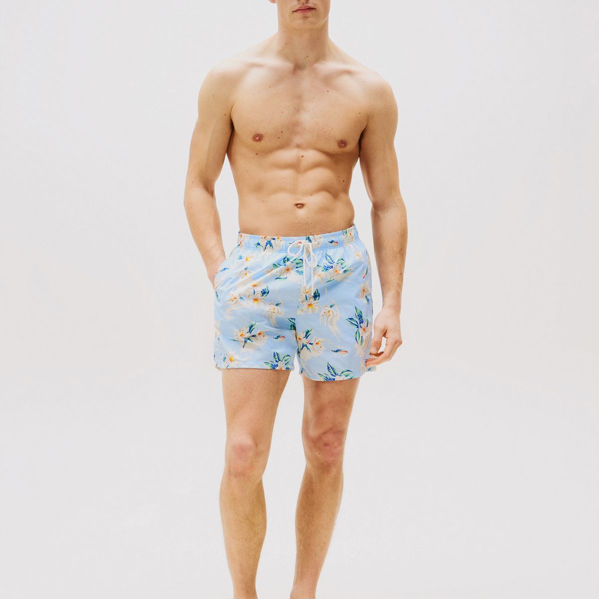 TOMMY HILFIGER - Traje De Baño Con Estampado Celeste Tommy Hilfiger
