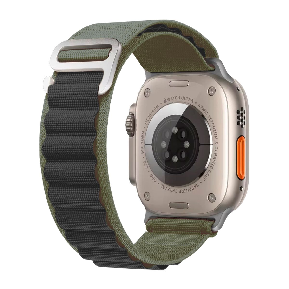 KBOD - Correas Para Apple Watch Kbod Loop Alpino Compatible 42-44-45-49mm Verde Negro