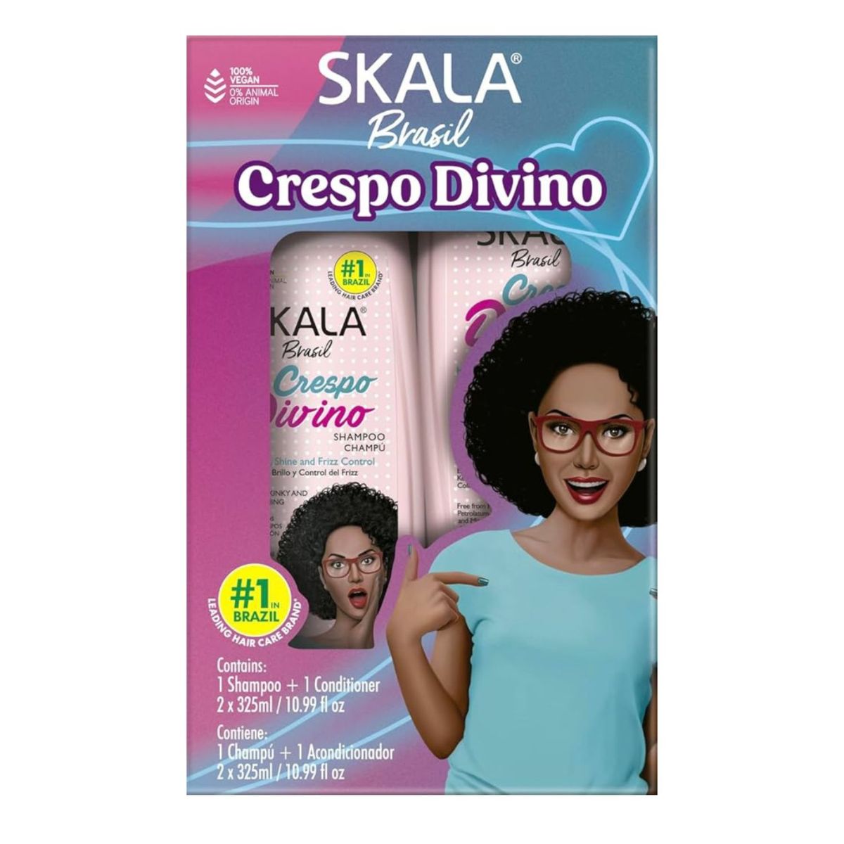 SKALA - Pack Skala Crespo Divino Shampoo Acondiconador 650ml Control Frizz