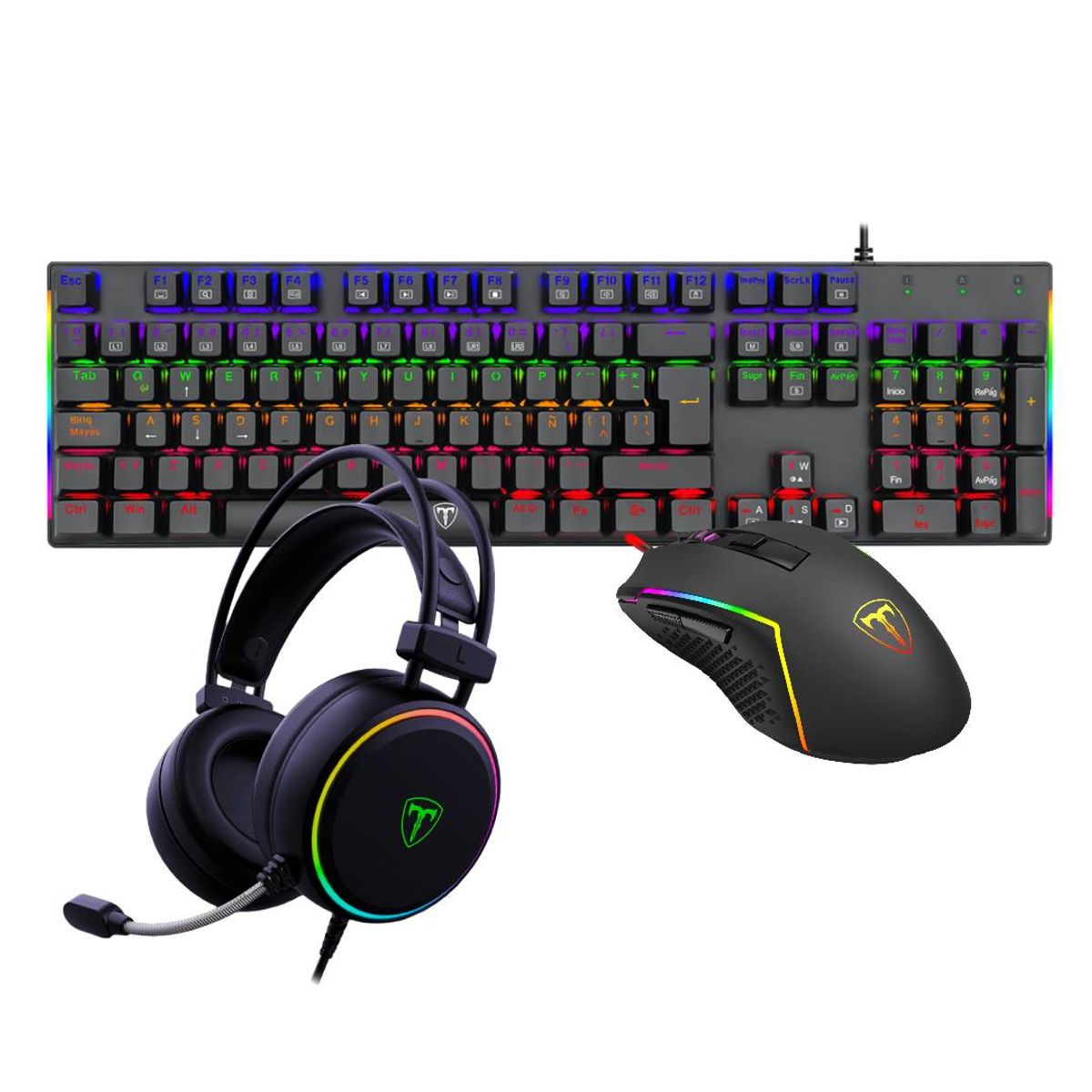 T-DAGGER - Combo Gamer T-Dagger T-TGS009 Naxos + Trident + Sona