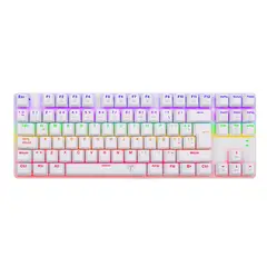T-DAGGER - Teclado Bora Rainbow Lite T-TGK313W-LIT Blanco