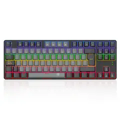 T-DAGGER - Teclado Bora Rainbow Lite T-TGK313GB-LIT Gris/Negro
