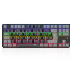 T-DAGGER - Teclado Bora Rainbow Lite T-TGK313BG-LIT Negro/Gris