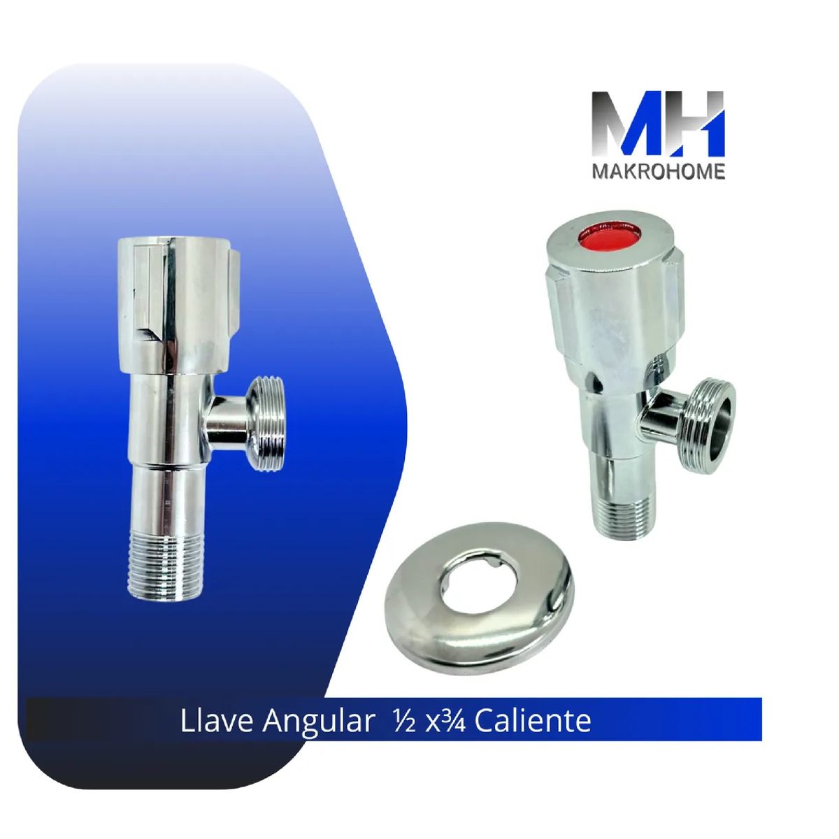 GENERICO - Llave Angular Compacta Media X Tres Cuartos Agua Caliente Aquakit