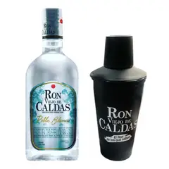 VIEJO DE CALDAS - Pack Ron Roble Blanco 700ml + Shaker