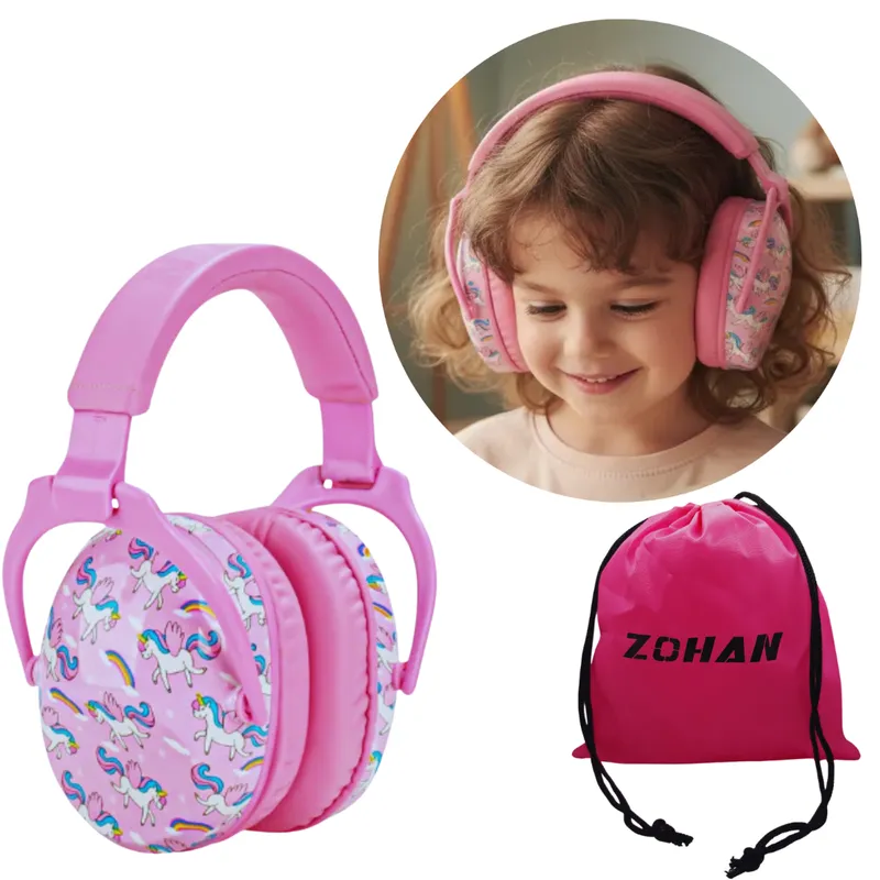 ZOHAN - Protector Auditivo Niños Audífonos Orejeras Antiruido Flexible Autismo Unicornio