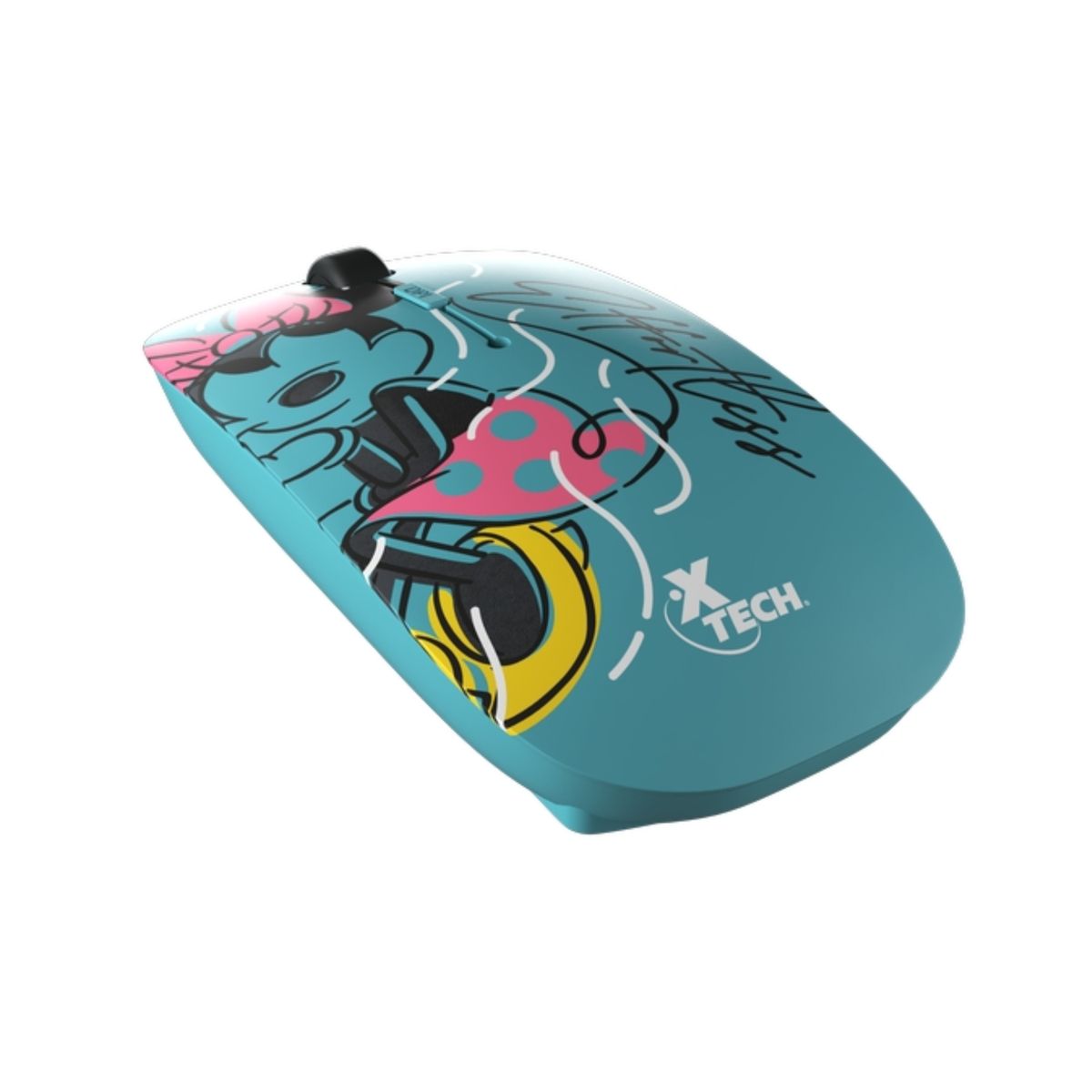XTECH - Mouse Inalámbrico Minnie Mouse 4 Botones Aguamarina
