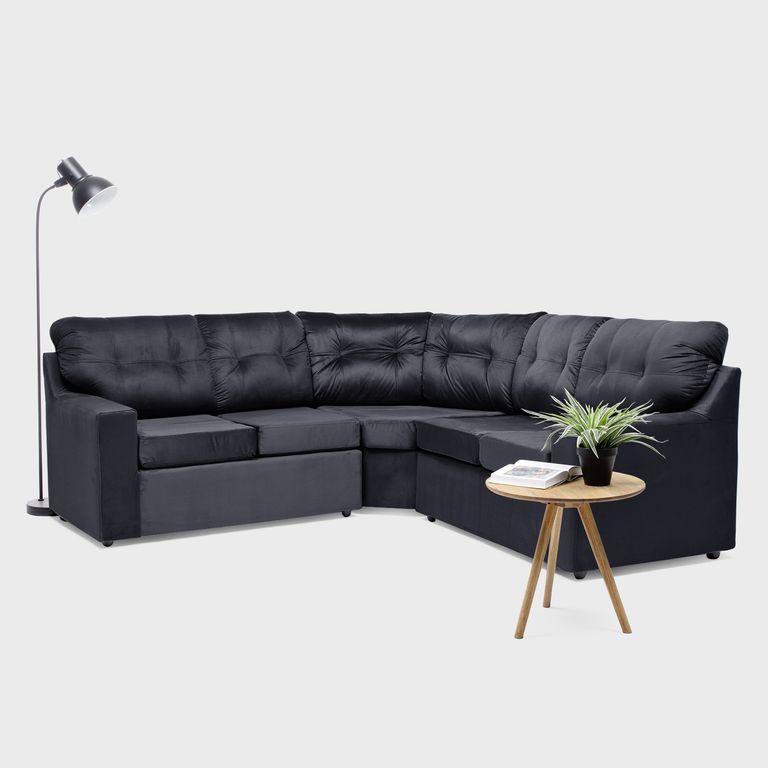 SECCIONAL ITALIA FELPA Negro