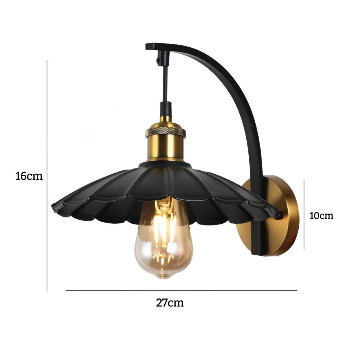 WANT - Pack 2 Aplique Estilo Industrial Porta Ampolleta E27