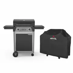 AMERICAN GRILL - Set Parrilla Exterior Electrica E2B California Black + Funda S
