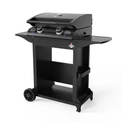 AMERICAN GRILL - Set Parrilla Exterior Electrica E2B Boston Black con Carro + Funda S