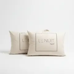 LE NUIT - Set 2 Almohadas 1000 Gr Microfibra Tela 300 Hilos Algodón Egipcio 50x70 cm Blanco