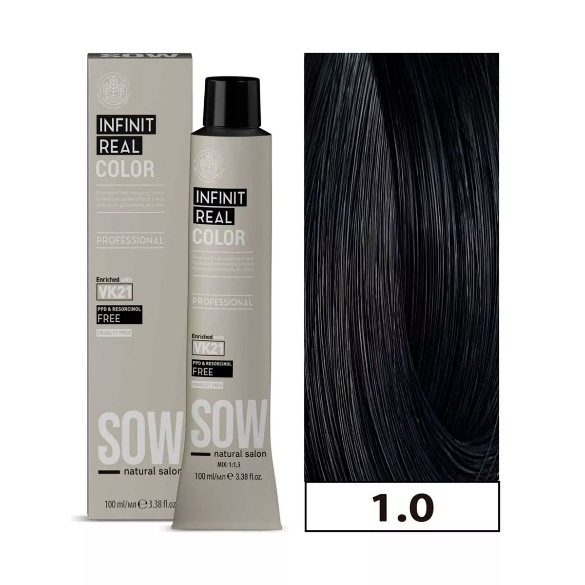 WELLA - Tinte Sow Vk21 Infinit Real Color 1.0 Negro 100ml