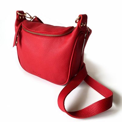 Imagen 2 del producto Bandolera de cuero modelo FELICIA Rojo