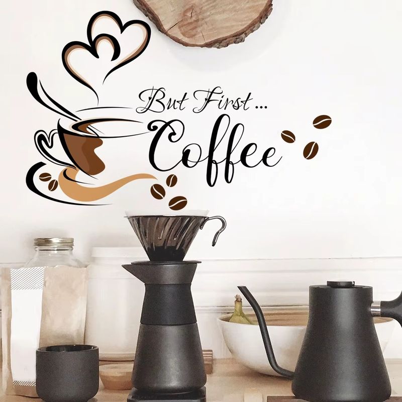 GENERICO - Sticker Decorativo de pared para decorar tu lugar de tomar tu café