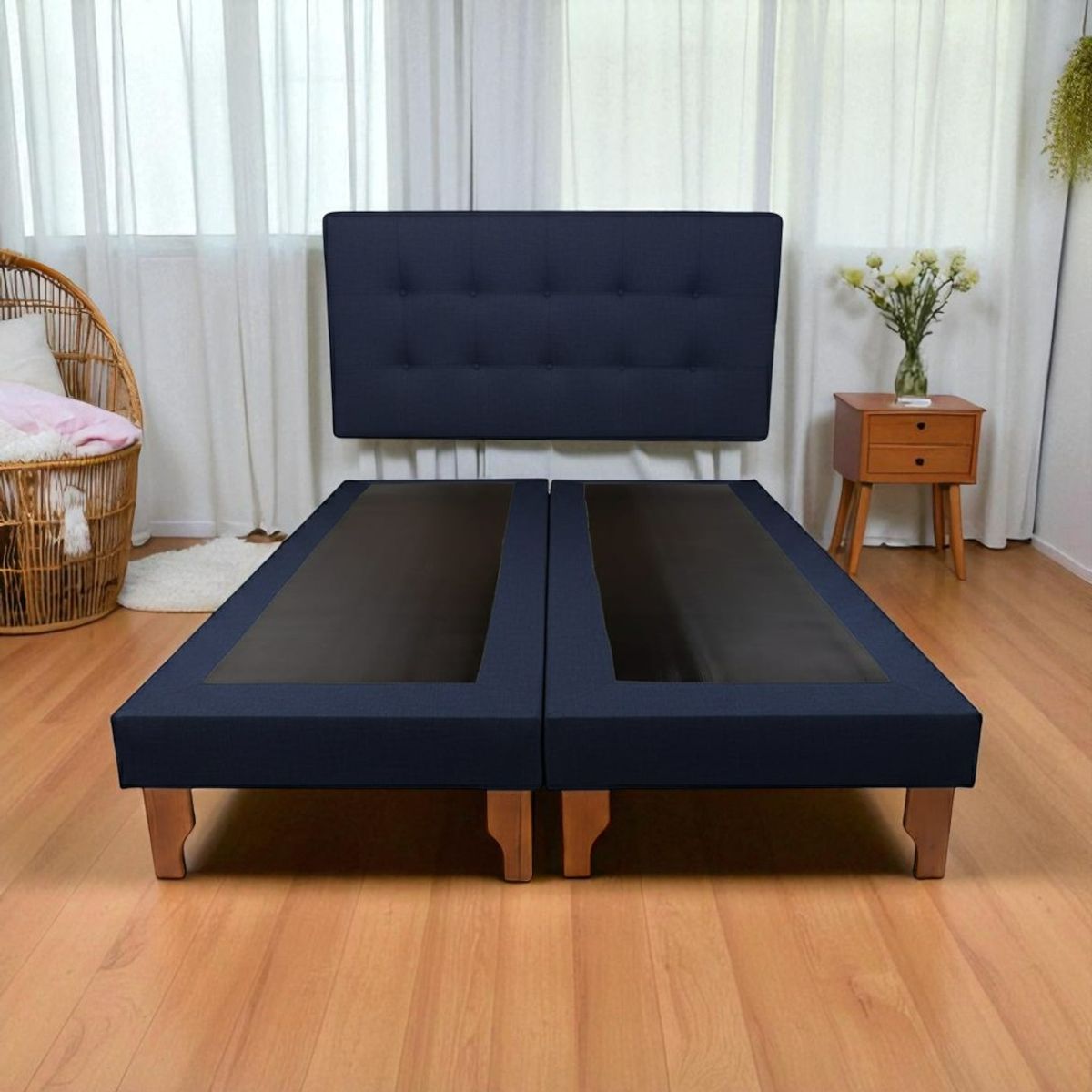 DISEÑOS VALESTRINI - CAMA SUPER KING LINO AZUL