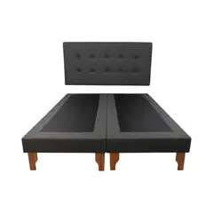 DISEÑOS VALESTRINI - CAMA KING LINO GRIS OSCURO