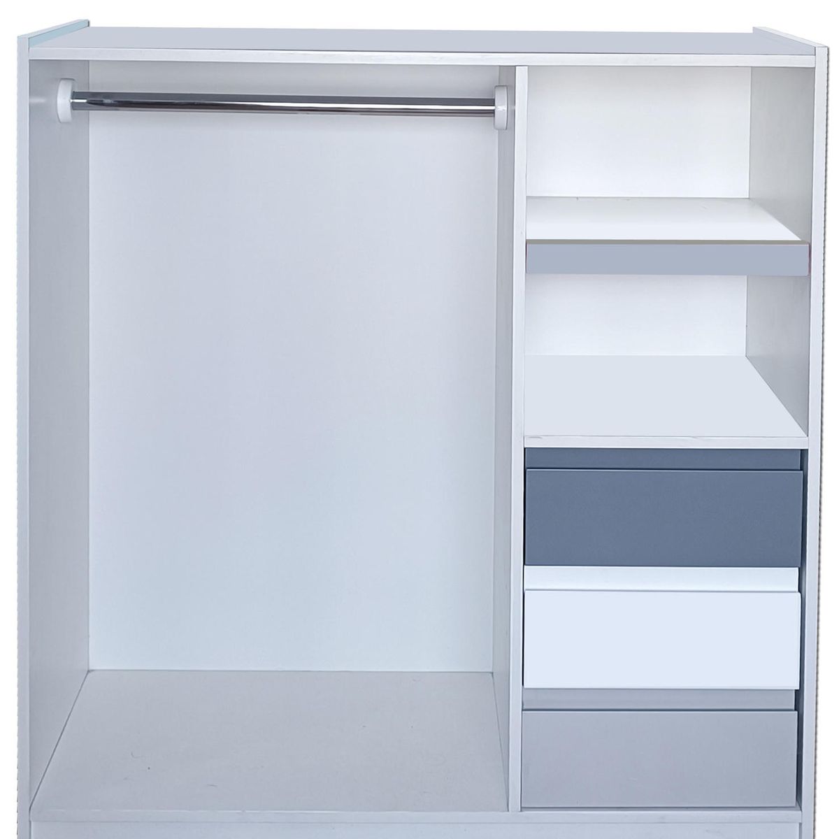 DECORACION CREATIVA - Mini Closet Montessori - Linea Minimal Gris Blanco Grafito