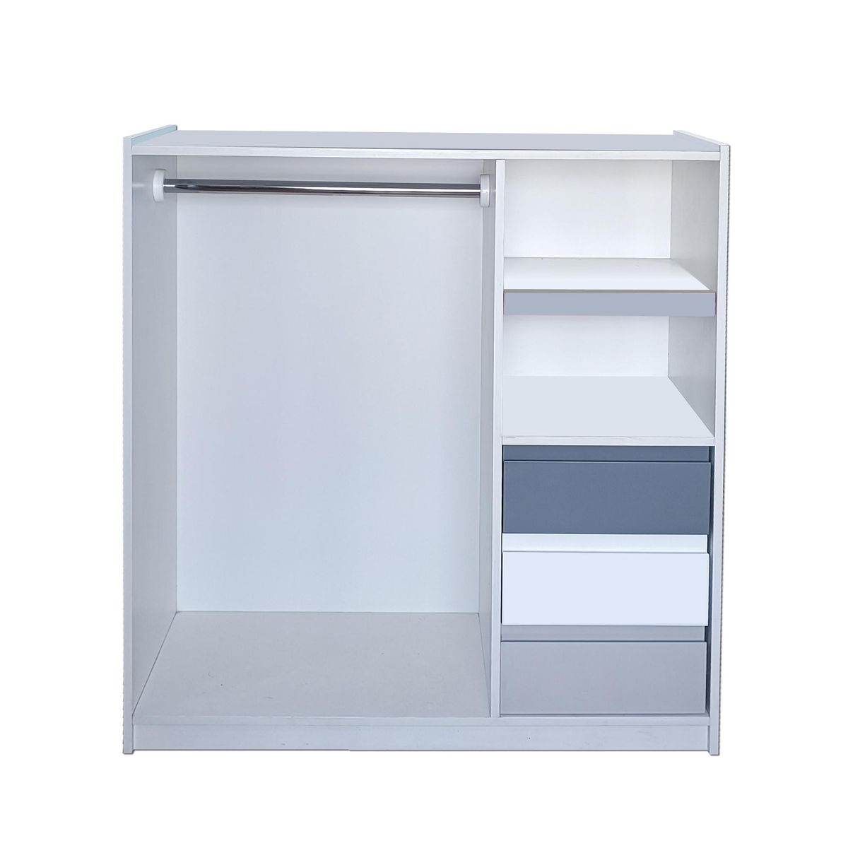 DECORACION CREATIVA - Mini Closet Montessori - Linea Minimal Gris Blanco Grafito