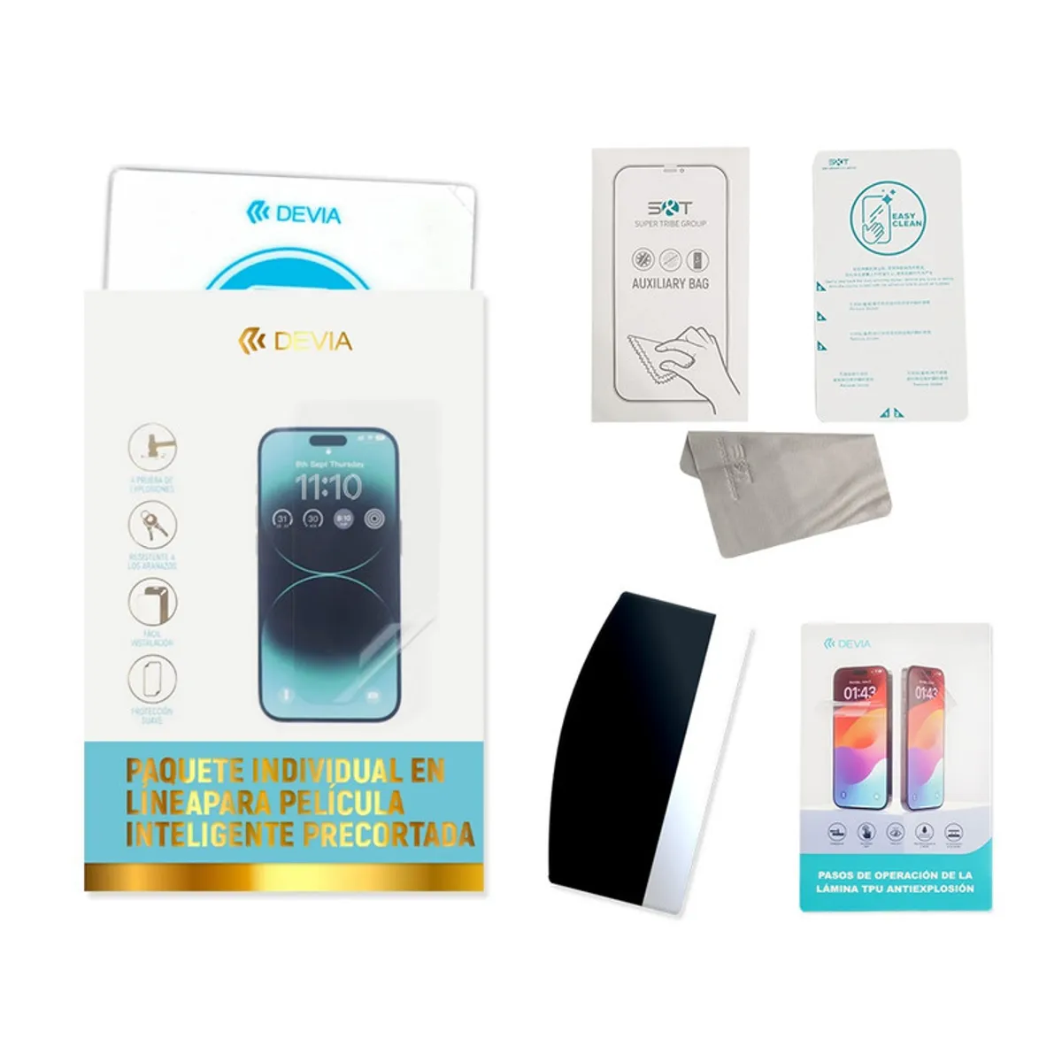 DEVIA - Lámina Hidrogel Devia Transparente HD para iPhone 16 Pro