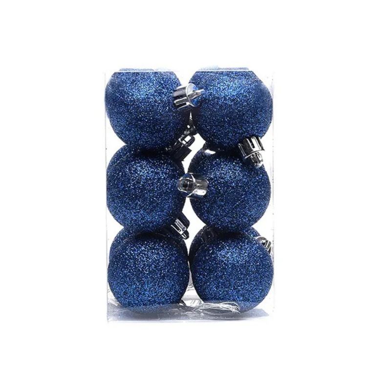 GENERICO - Esferas navideñas 12 unidades azul