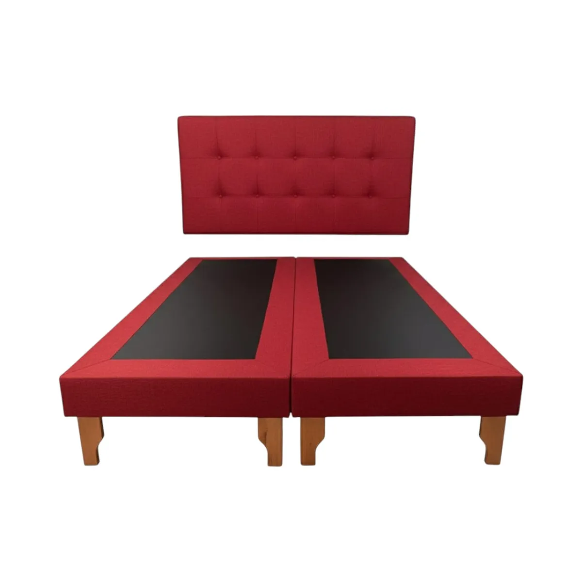 DISEÑOS VALESTRINI - CAMA DOS PLAZAS LINO ROJO