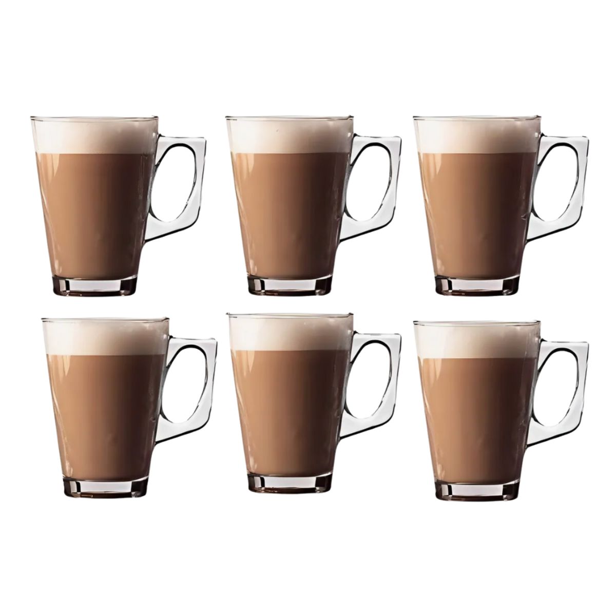 GENERICO - Set 6 Tazas para Cafe Latte Capuccino 225 ML