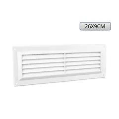 GENERICO - Rejilla Ventilación Generica 26x9Cm Blanca