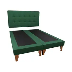 DISEÑOS VALESTRINI - CAMA DOS PLAZAS LINO VERDE