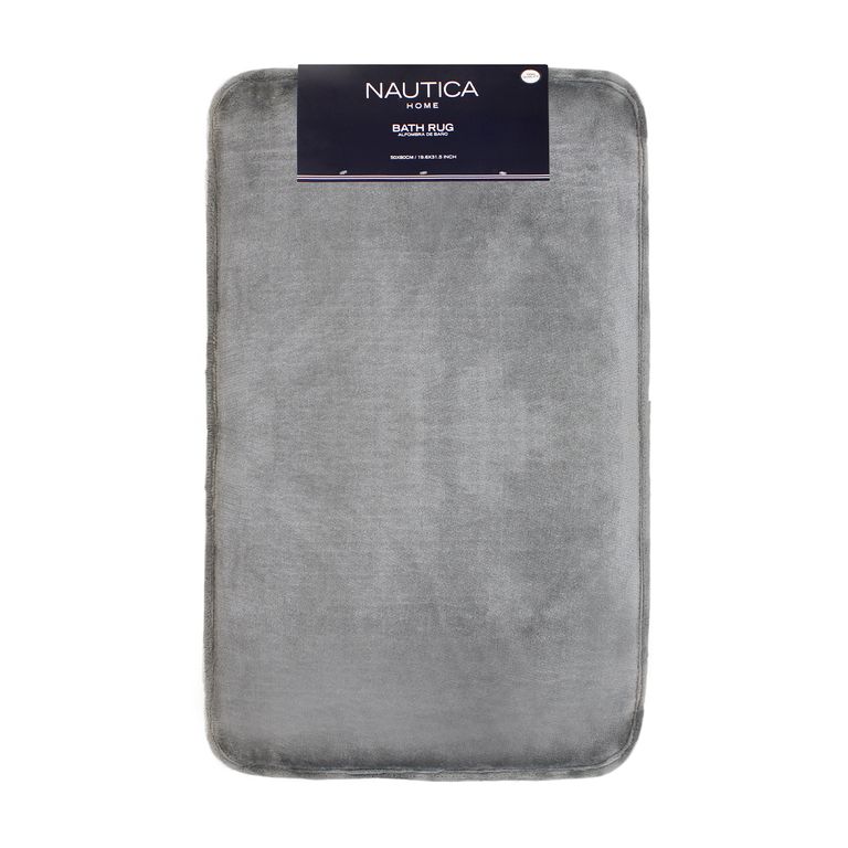 Alfombra de Bano Home flannel 50x80cm absorbente gris