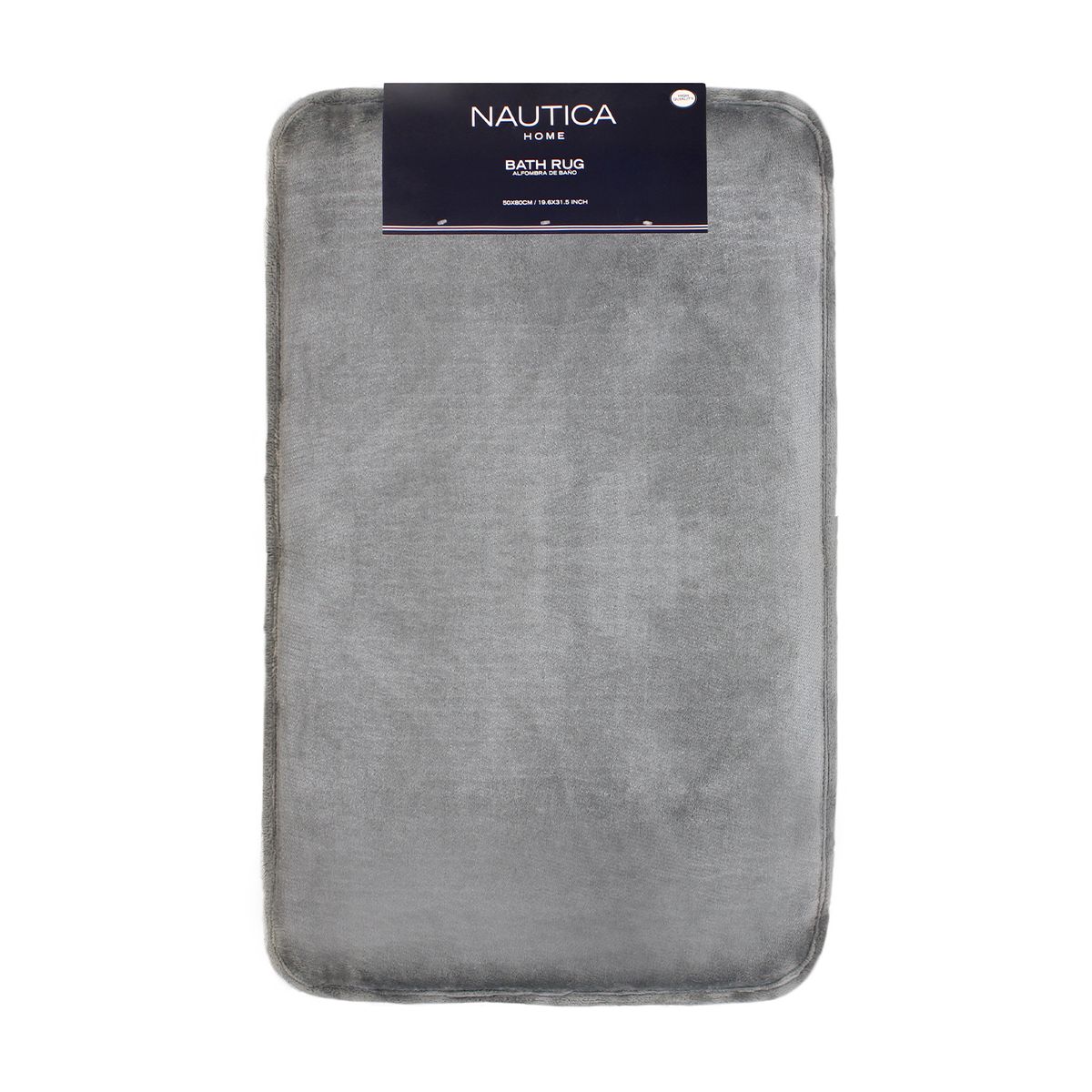 NAUTICA - Alfombra de Baño Nautica Home flannel 50x80cm absorbente gris