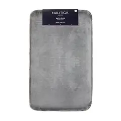 NAUTICA - Alfombra de Baño flannel 50x80cm absorbente gris
