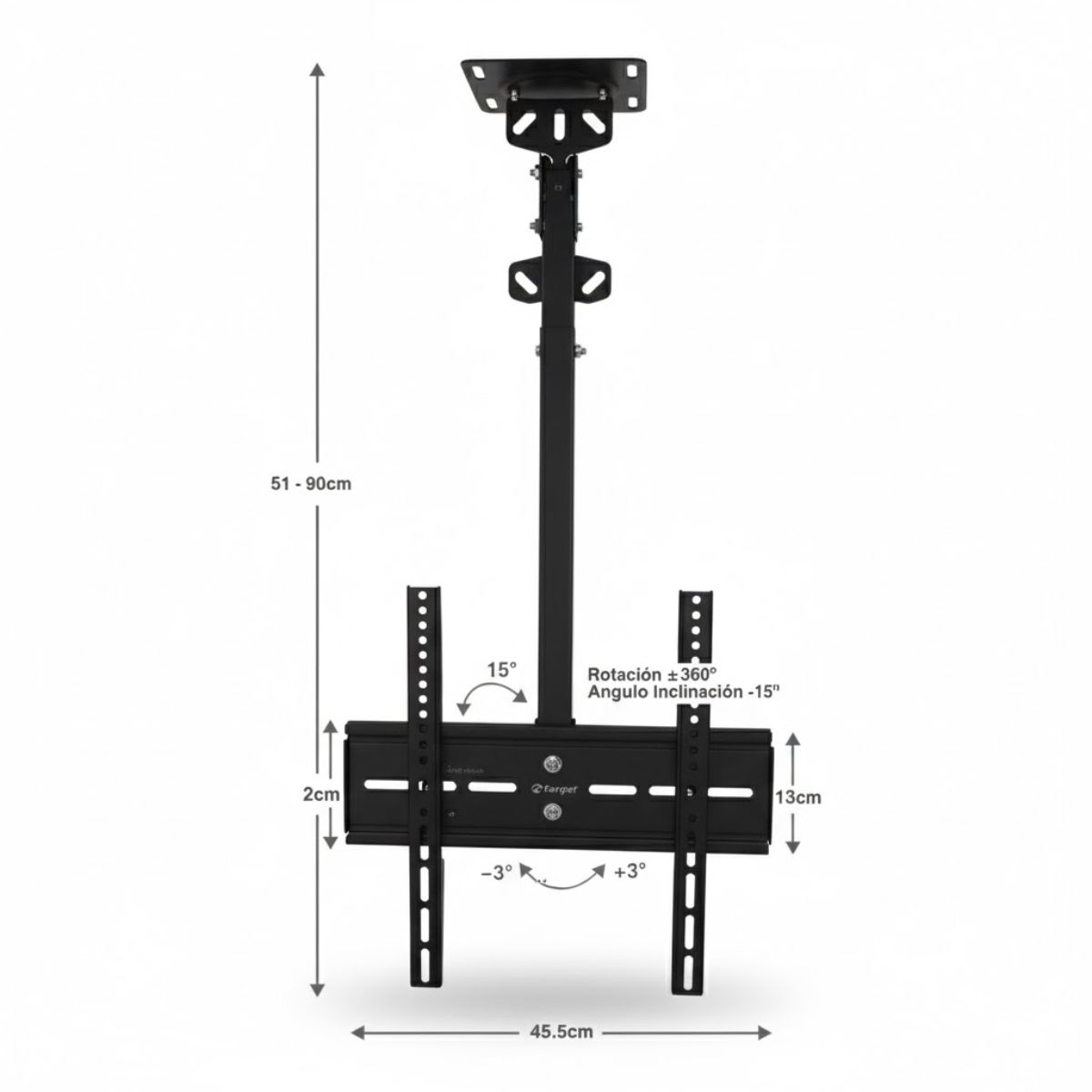 GENERICO - Base Soporte Fija De Techo Para Televisor Tv 20-55 Pulgadas