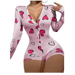 GARSIL - Pijama Tipo Enterito Manga Larga Para Mujer Con Diseño