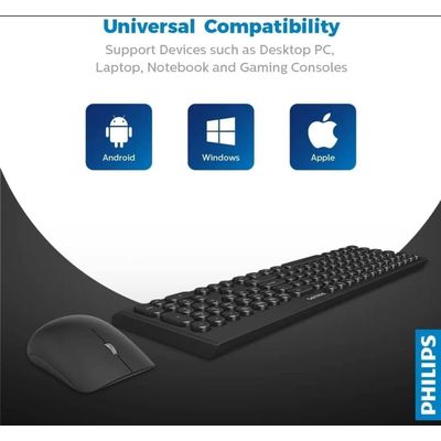 Imagen 2 del producto Kit de Teclado y Mouse PC SPT6323 Negro