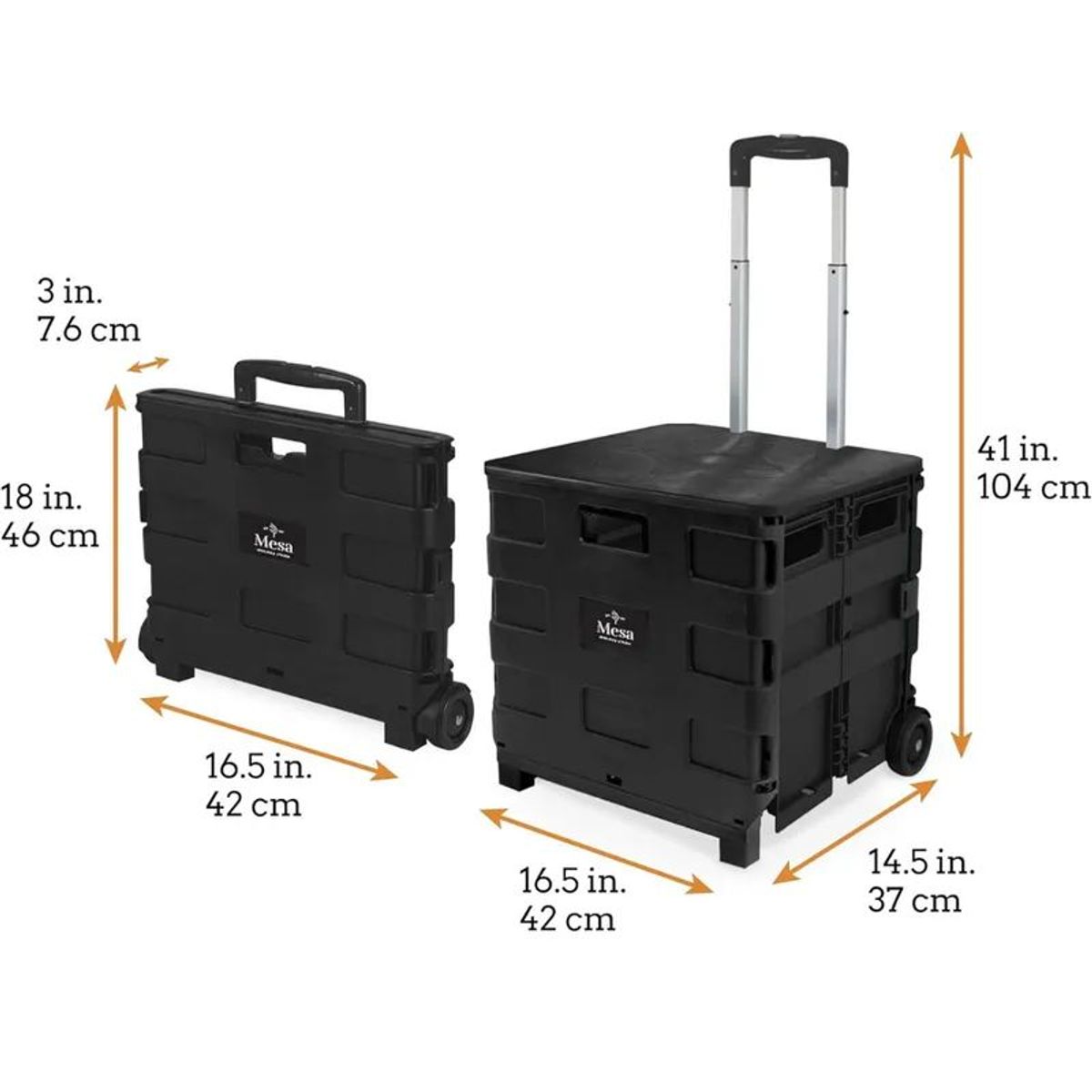 GENERICO - Carrito Plegable de Mercado Negro