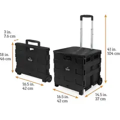 GENERICO - Carrito Plegable de Mercado Negro