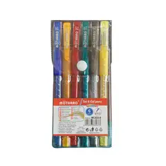 MOTARRO - Set bolígrafos Gel Glitter - 6 colores