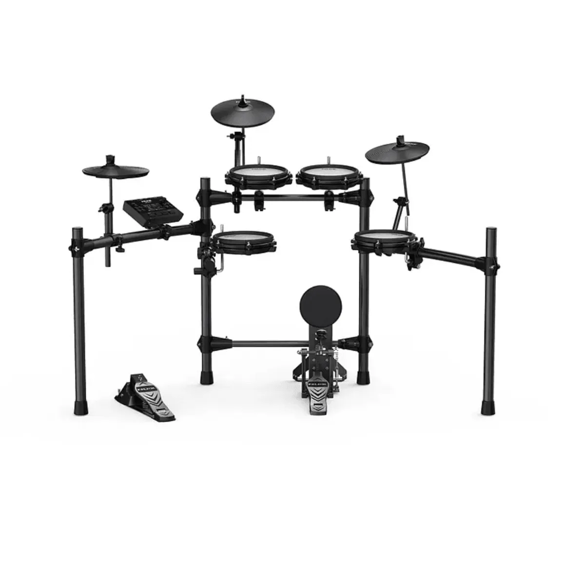 NUX - Batería Electrónica NUX DM-210  Kit Completo con Pads Mesh Módulo Avanzado y Conectividad USB-MIDI