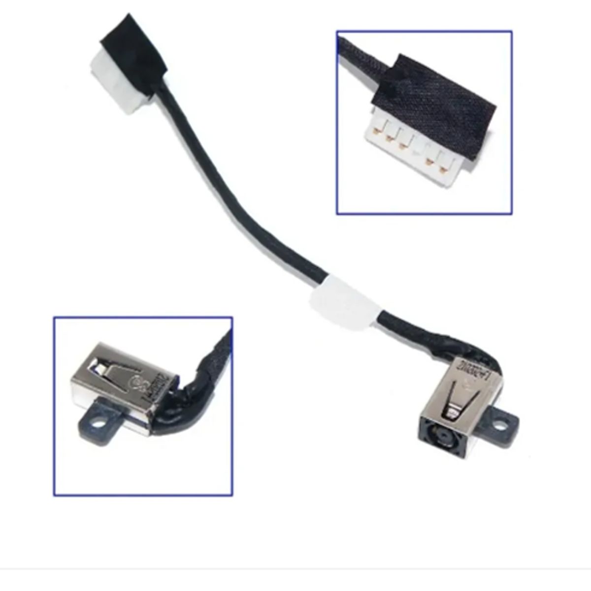 GENERICO - CONECTOR JACK POWER DELL VOSTRO  4.5 X 3.0mm TIPO PIN AZUL CON CABLE 21,5CM