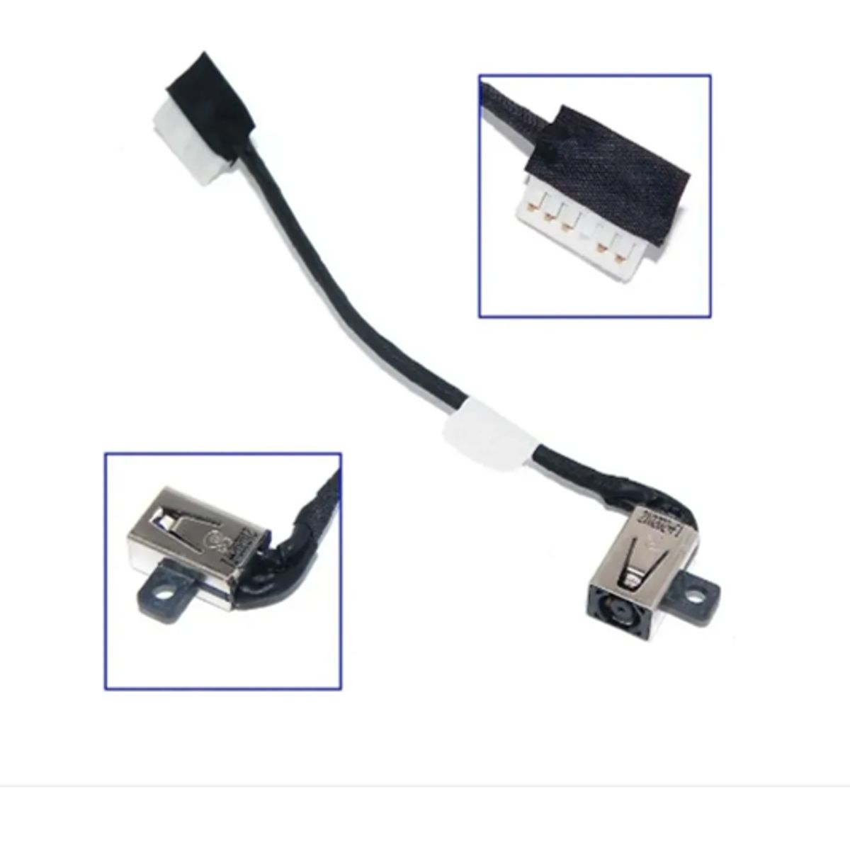 GENERICO - CONECTOR JACK POWER DELL VOSTRO  4.5 X 3.0mm TIPO PIN AZUL CON CABLE 21,5CM