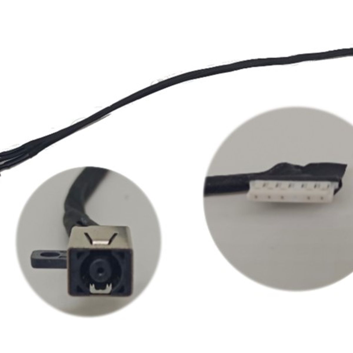 GENERICO - CONECTOR JACK POWER DELL VOSTRO  4.5 X 3.0mm TIPO PIN AZUL CON CABLE 21,5CM