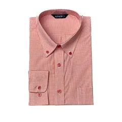 CORRALERO SASTRERIA - Camisa cuadrillé casual Hombre- Naranja
