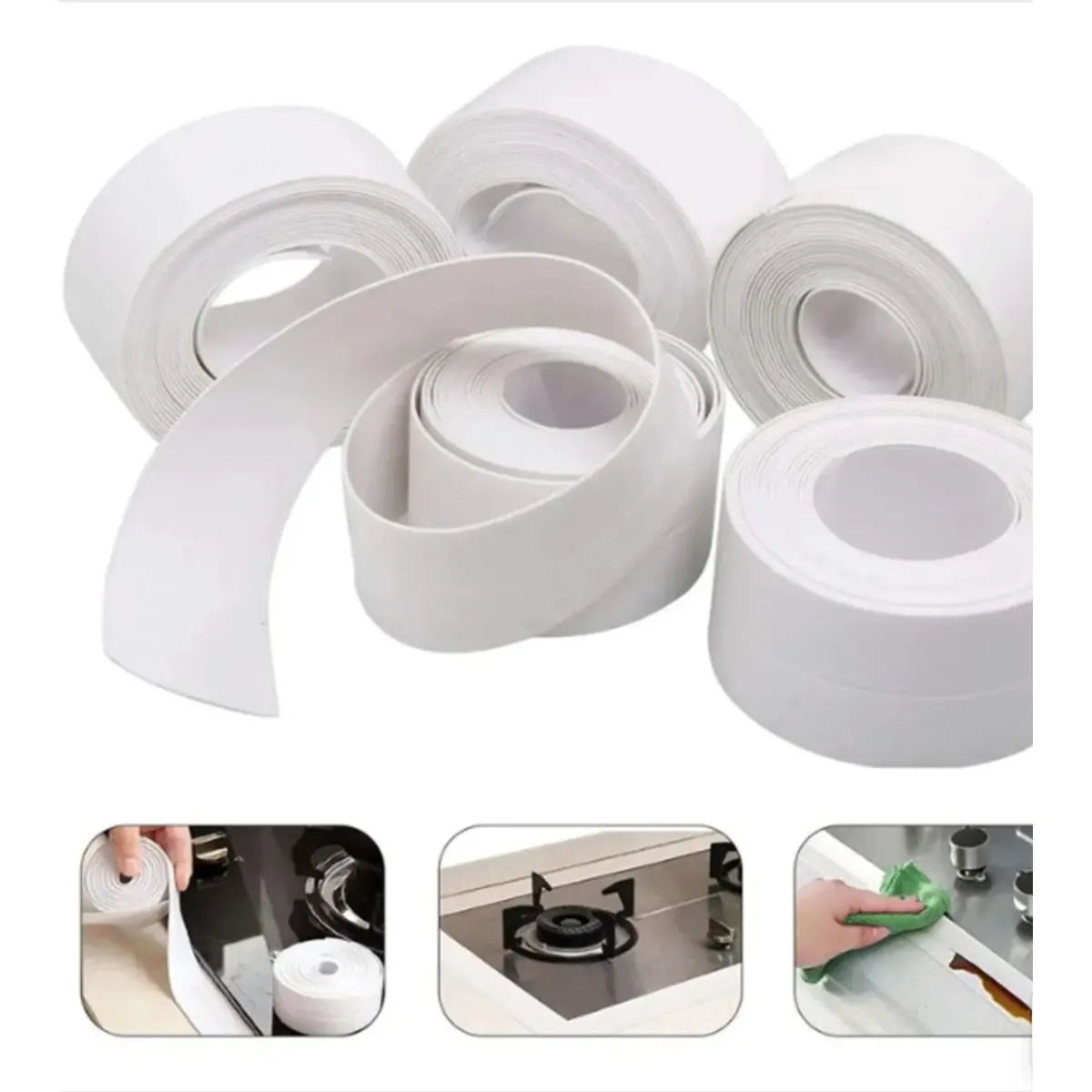 GENERICO - Tira Sellado Baño Impermeable Ducha Calafateo Cinta Adhesiva