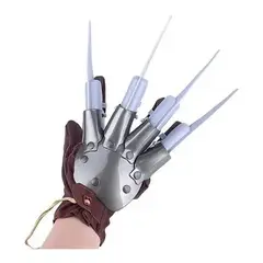 TODODISFRACESCHILE - 2 Guantes Disfraz Garras Cuchillas Pesadilla Fredy Krueger pack x 2