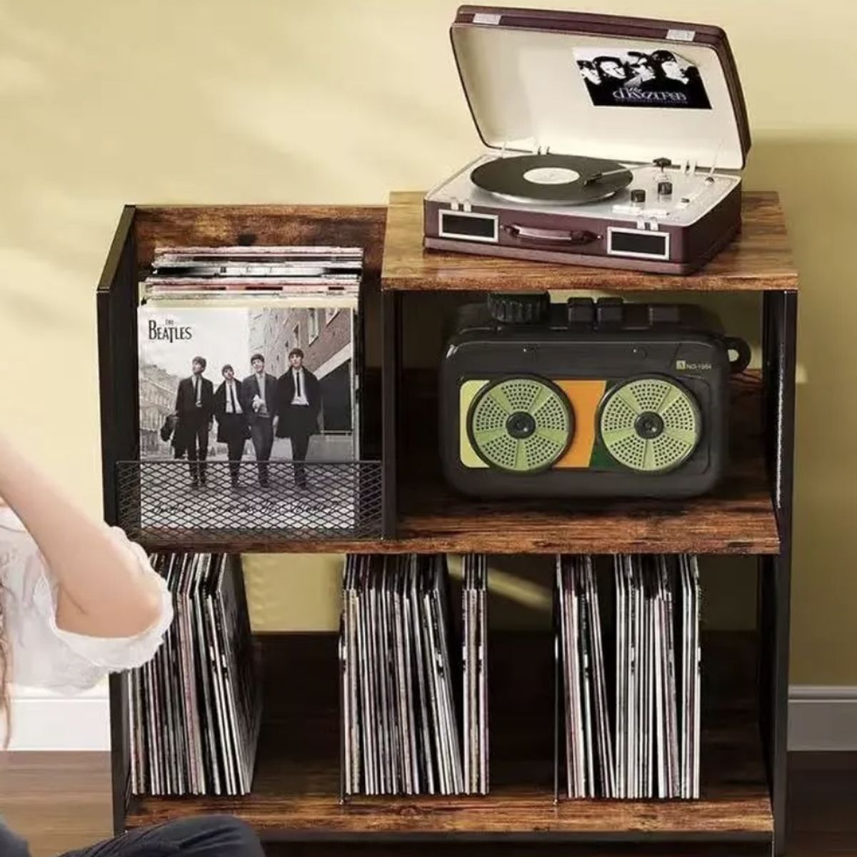 IDEEHOUSE - Mesa Estante Soporte De Vinilo y tocadisco