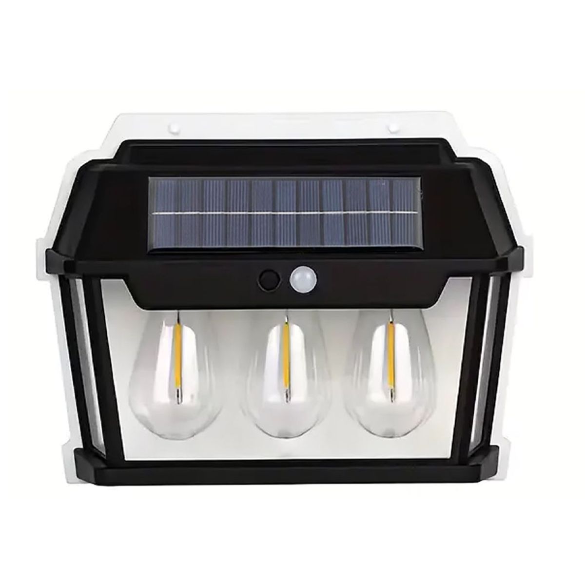 GENERICO - Aplique Solar con Triple Ampolleta y Sensor de Movimiento